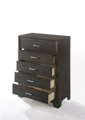 Carine II 34"L 5 Drawers Chest (Gray)