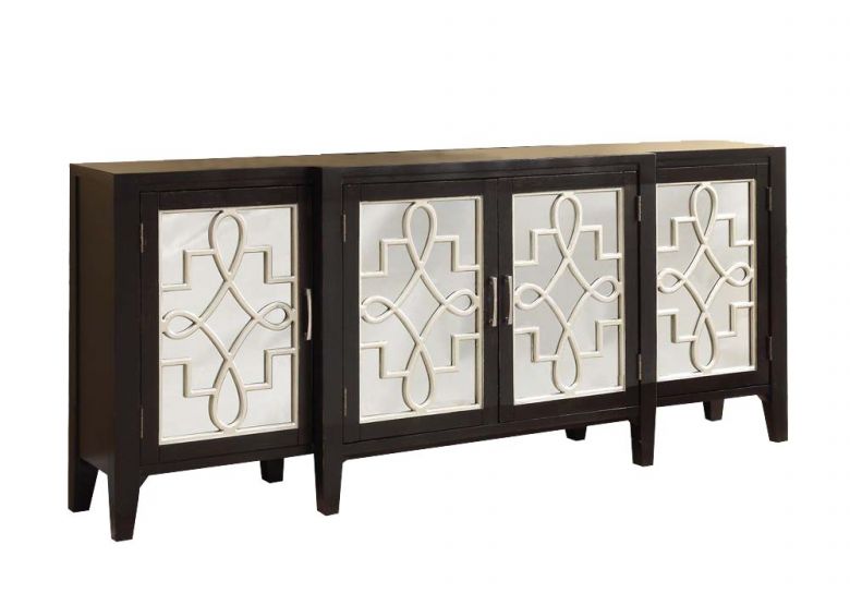 Kacia 72"L Rectangular Console Table (Antique Black)