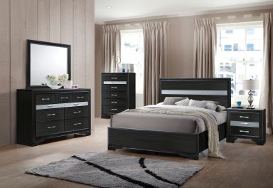 Naima Wooden Teenager Full Bed (Black)