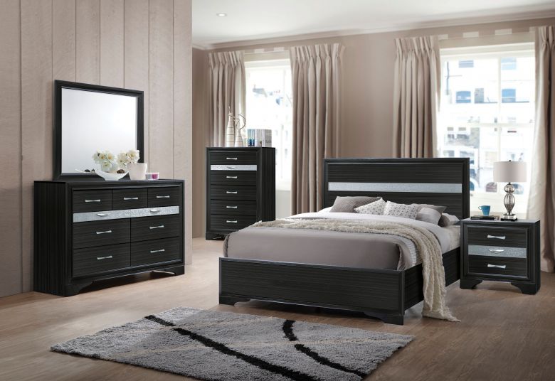 Naima Wooden Teenager Full Bed (Black)