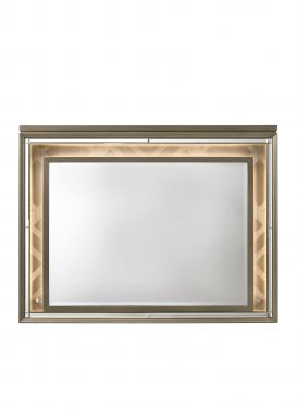 Skylar 49"L x 37"H Rectangular Mirror w/LED (LED & Dark Champagne)