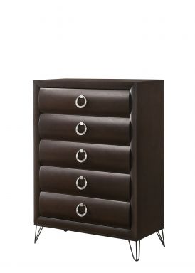 Tablita 35"L 5 Drawers Chest (Dark Merlot)