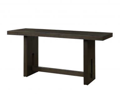 Haddie 77"L Rectangular Counter Height Table (Distressed Walnut)