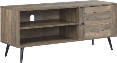 Baina II 47"L Rectangular TV Stand (Rustic Oak & Black Finish)