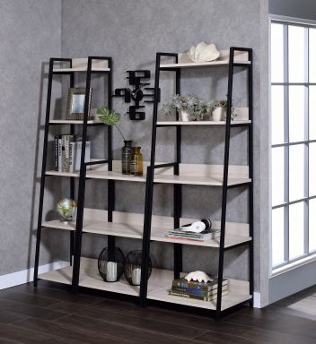 Wendral 16"L 16"L Bookshelf (Natural & Black)