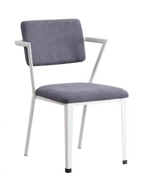 Cargo 24"W Upholstered Office Chair (Gray Fabric & White)