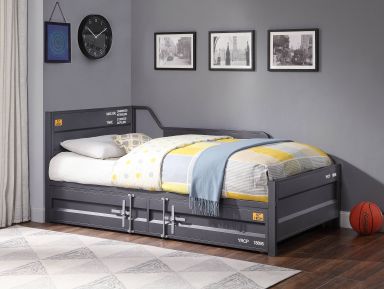 Cargo  Teenager Daybed w/Trundle (Twin) (Gunmetal)
