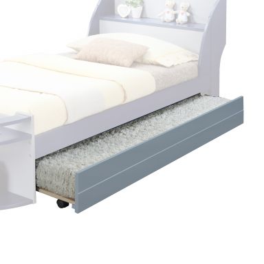 Neptune II Wooden Teenager Trundle (Twin)-Optional (Gray)