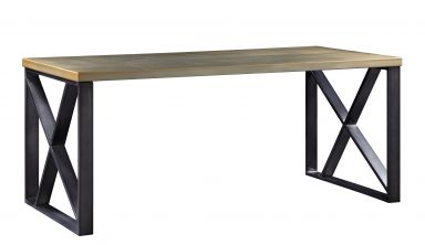 Jennavieve 70"L Executive Writing Desk (Gold Aluminum)