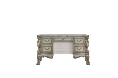 Dresden 63"L Vanity Desk (Vintage Bone White)