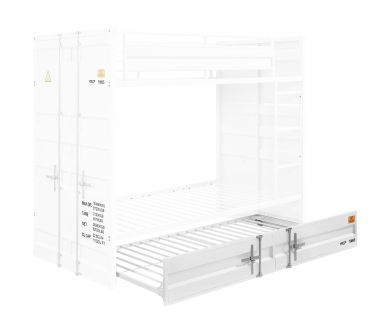 Cargo  Teenager Trundle (Twin)-Optional (White)