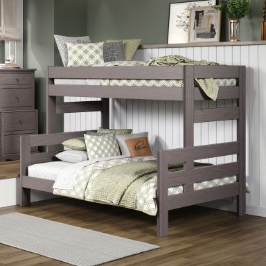 Twin/Full Bunk Bed, Gray