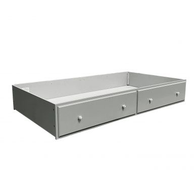 Flora Wooden Teenager Trundle (Twin)-Optional (Gray Finish)