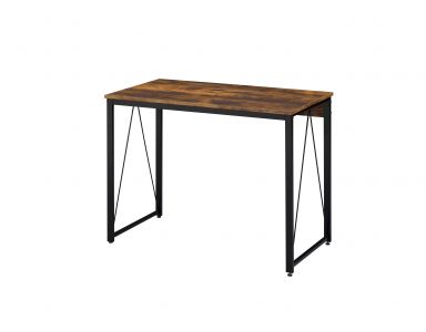 Zaidin 35"L Writing Desk (Weathered Oak & Black Finish)