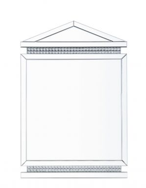 Lotus 32"L x 47"H Rectangular Accent Mirror (Mirrored, Faux Ice Cube Crystals)