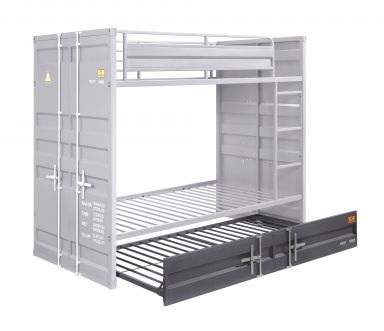 Cargo  Teenager Trundle (Twin)-Optional (Gunmetal)