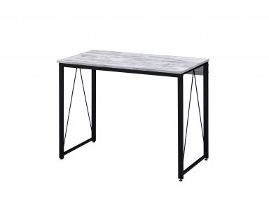 Zaidin 35"L Writing Desk (Antique White & Black Finish)