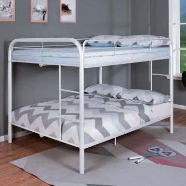 Twin/Full Bunk Bed, White