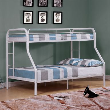 Twin/Full Bunk Bed, White