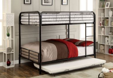 Metal Full/Full Bunk Bed, Black