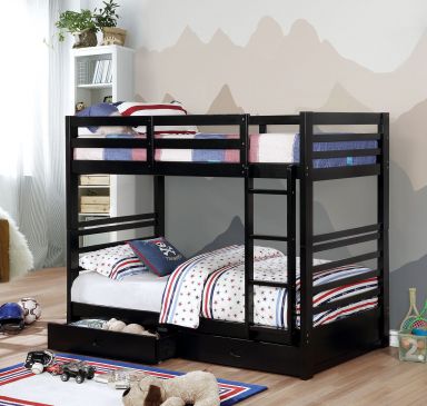 Twin/Twin Bunk Bed, Black