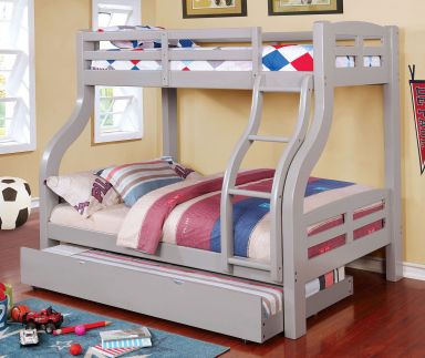 Twin/Full Bunk Bed, Gray