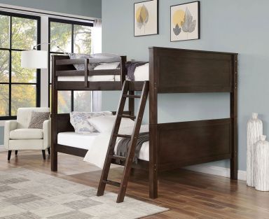 Full/Full Bunk Bed, Walnut