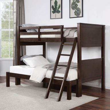 Twin/Full Bunk Bed, Walnut