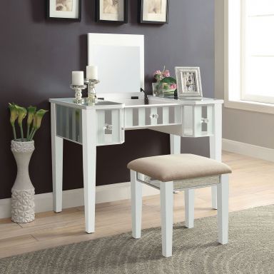 Vanity w/ Stool, White