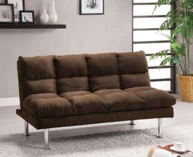 Futon Sofa Bed, Dark Brown