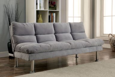 Futon Sofa, Light Gray