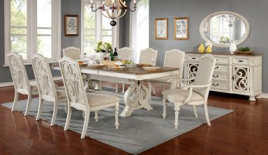 9 Pc. Dining Table Set (2AC+6SC)