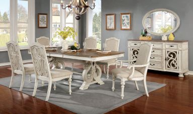 7 Pc. Dining Table Set (2AC+4SC)