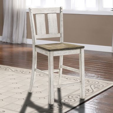 Counter Ht. Chair (2/CTN), A.White/Ash Brown
