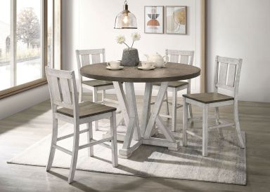 Counter Ht. Table, A. White/Ash Brown