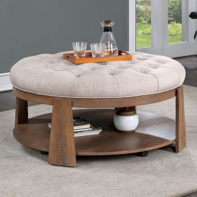 Round Coffee Table, Beige
