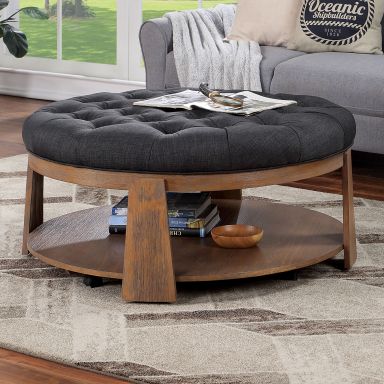 Round Coffee Table, Dark Gray