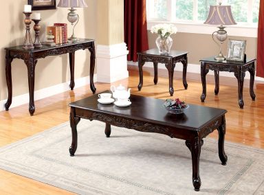 3 Pc. Table Set (1C+2E), Dark Cherry