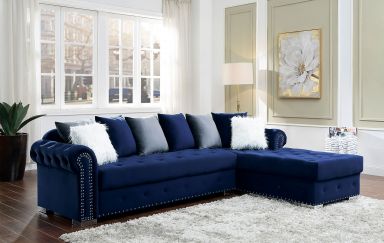 Sectional, Blue