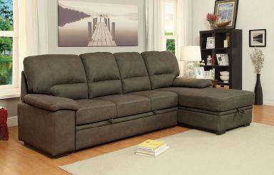Sectional w/ Sleeper, Ash Brown