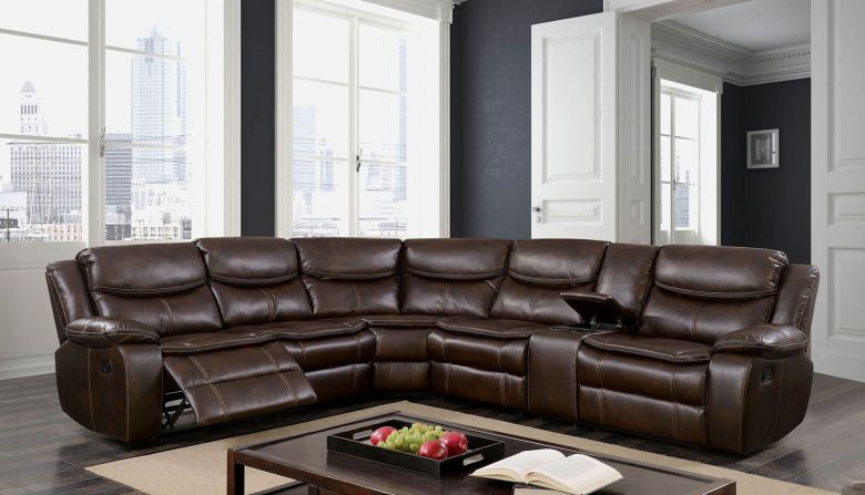 Sectional, Brown