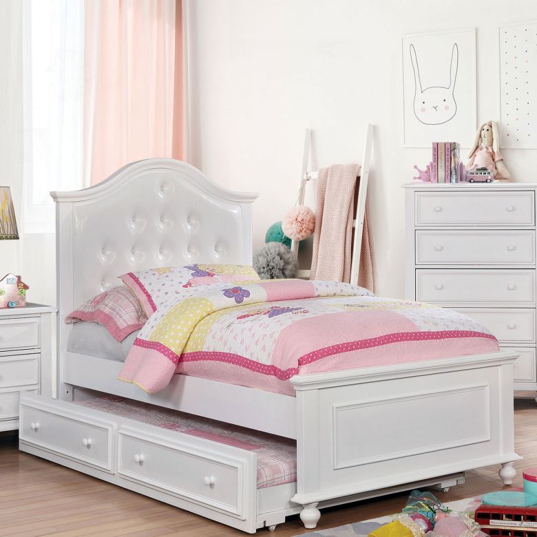 Twin Bed, White