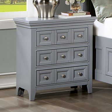 Nightstand w/ USB, Gray