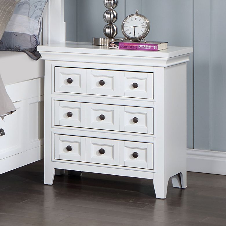 Nightstand w/ USB, White