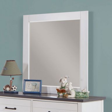 Mirror, White/Gray