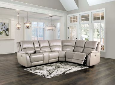 Power Sectional, Light Gray