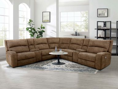 Power Sectional, Brown