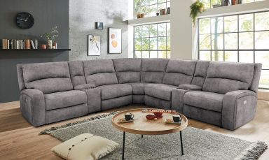 Power Sectional, Light Gray