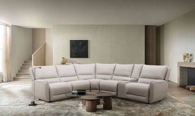 Power Sectional, Beige