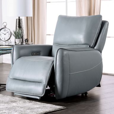 Power Recliner, Pale Blue